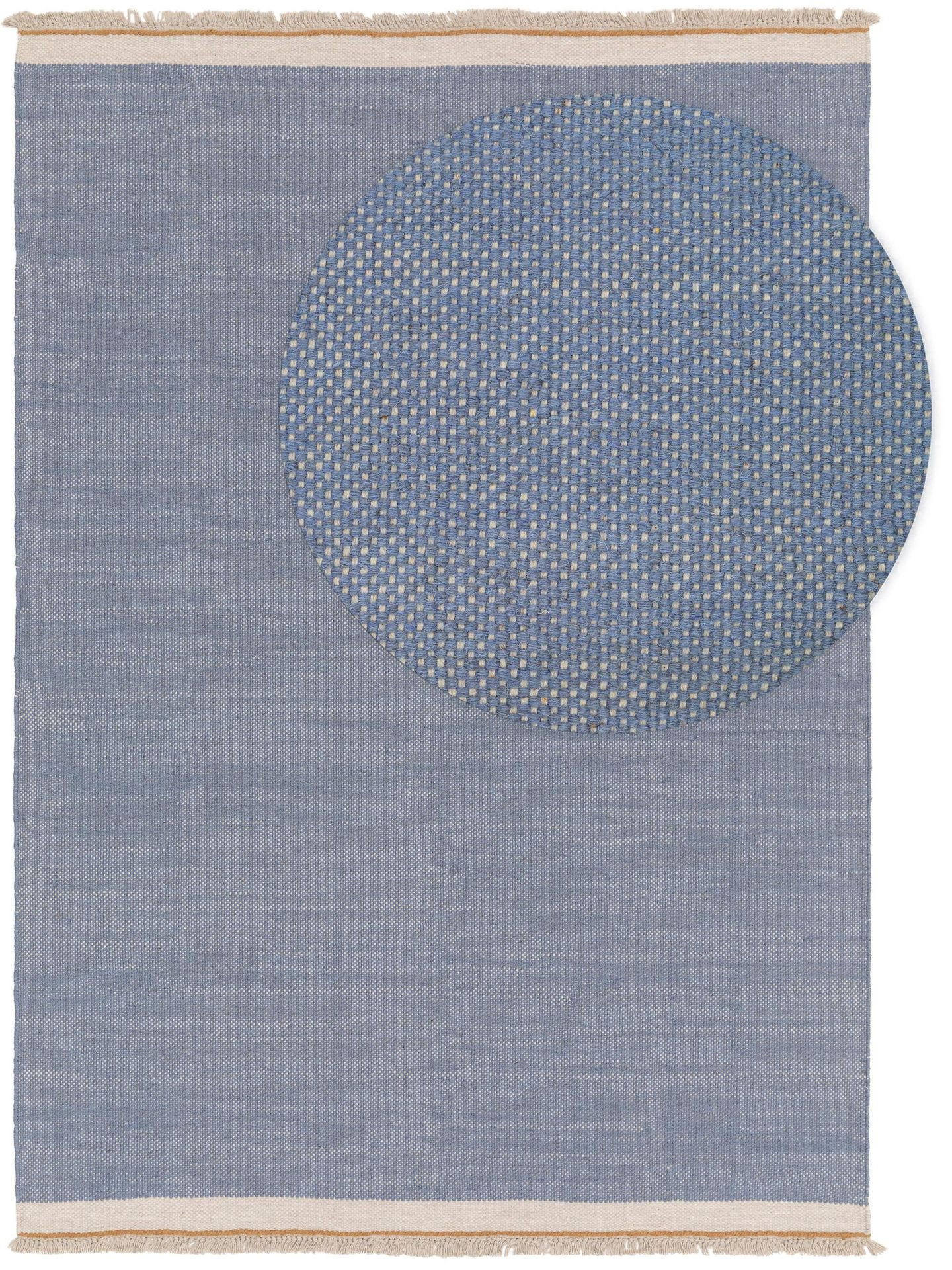 WOLLTEPPICH Karla Blau 200x300 cm - Blau, Textil (200/1cm) - KUNSTLOFT
