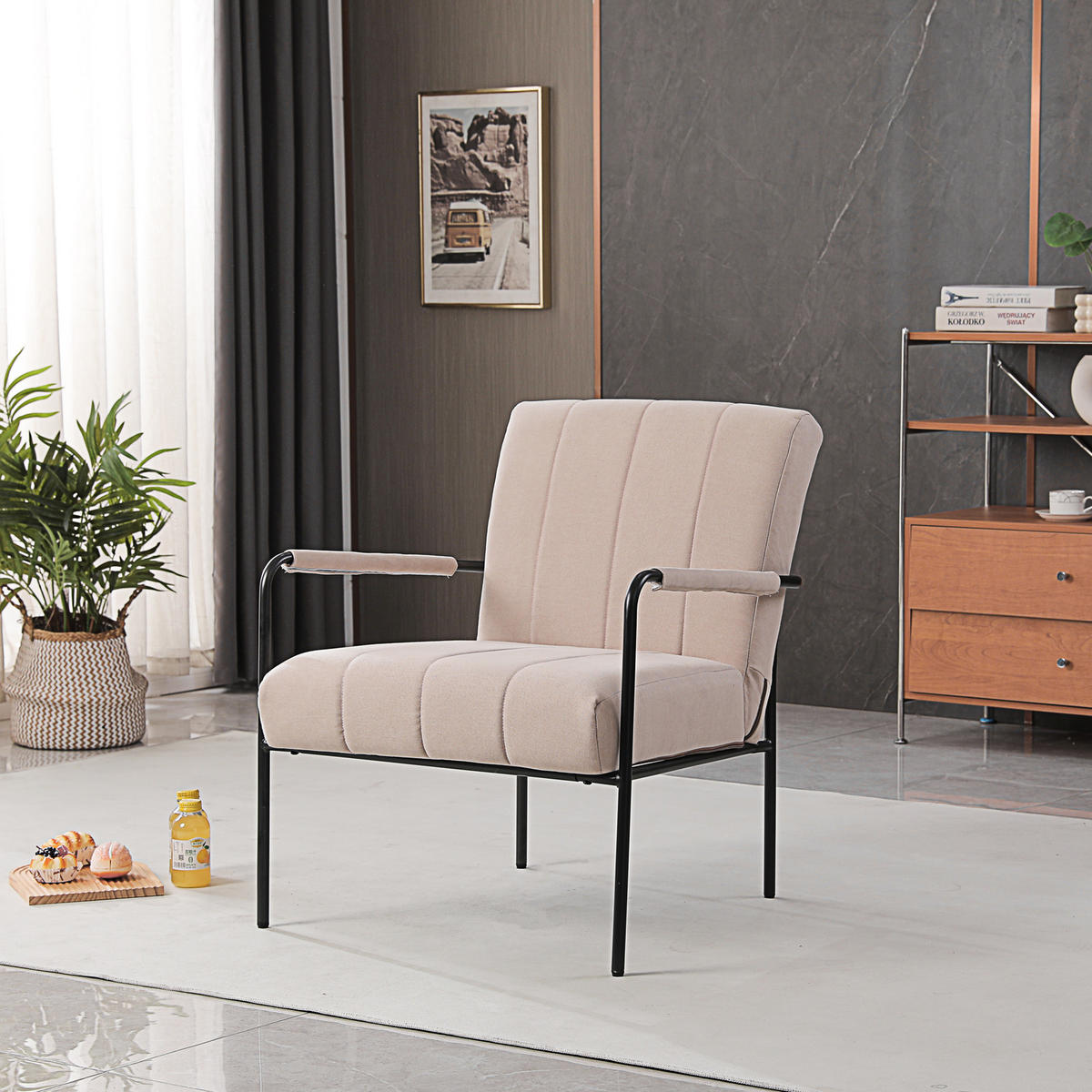 LOUNGESESSEL KYLE - Beige, Textil (70/80/75cm) - SVITA