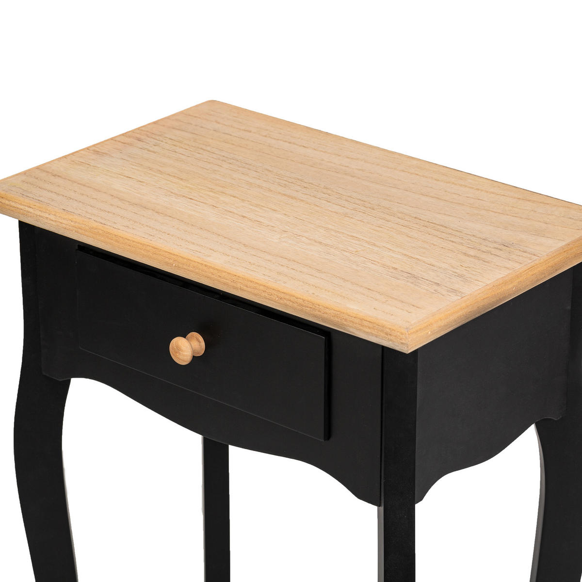 NACHTTISCH Rechteckig Schwarz 47 x 30 x 62 cm - Schwarz, Holz (47/62/30cm) - Nordlys