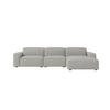 ECKSOFA Cursal L-Form, Stoff Artico, Cement, Rechts - Grau, Holz (284/166cm) - Kaiser Möbel