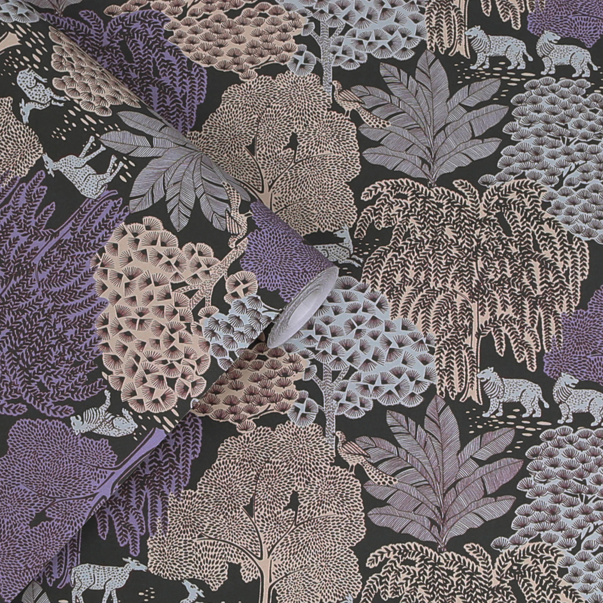 VLIESTAPETE Garwood Grove Violett Grau - Lila, Papier/Kunststoff (52/52cm) - LAURA ASHLEY