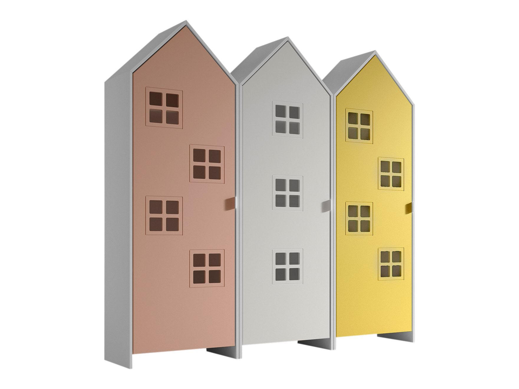 REGALSCHRANK Set Kania 173x37x171 MDF Weiß /Bunt - Pink/Gelb, Holzwerkstoff (173/171/37cm) - 58aufmkessel