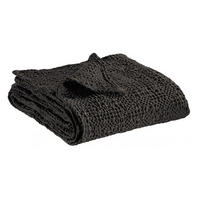 BETTÜBERWURF Tana carbonfarben 280 x 260 cm - Schwarz, Textil (280/260cm) - Vivaraise