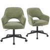 BÜROSTUHL Mika-Ilvy - Schwarz/Grün, Textil/Metall (60/84/65cm) - DUBI Möbel