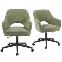 BÜROSTUHL Mika-Ilvy - Schwarz/Grün, Textil/Metall (60/84/65cm) - DUBI Möbel