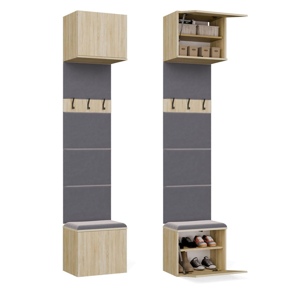 SET DE MOBILIER PENTRU HOL Sonoma stejar 50/238/35 - stejar Sonoma/gri, compozit lemnos (50/238/35cm) - RAUMHIRSCH FURNITURE