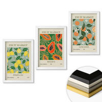 WANDBILDER 3er-Set - 20x30 cm Weißer Rahmen - Fruchtposter Zitronen Papayas - Weiß, Kunststoff (20/30cm) - ArtPrintCave