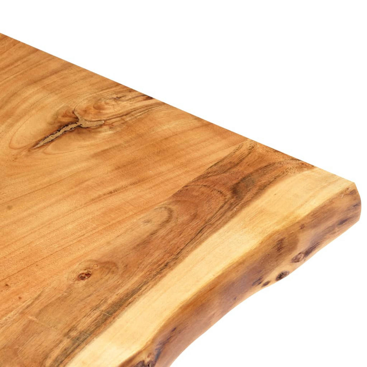 TISCHPLATTE Massivholz Akazie 100x(50-60)x2,5 cm - Braun, Holz (60/100/2.5cm)
