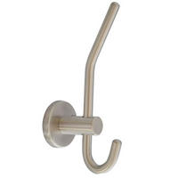GARDEROBENHAKEN Kleiderhaken Edelstahl massiv Mantelhaken Wandhaken stabil - Edelstahlfarben, Metall (4.9/17.5/17.5cm) - Livingpoint24