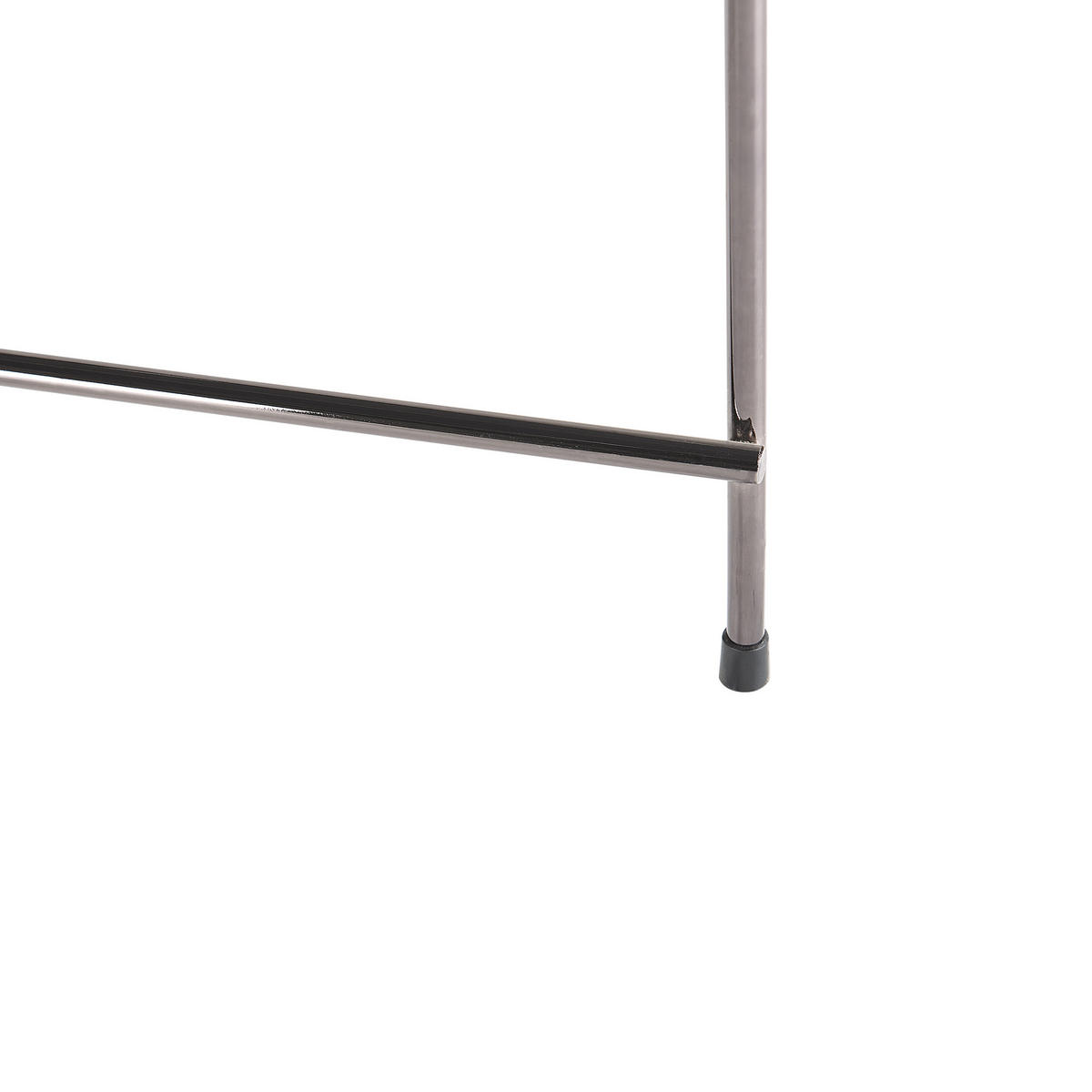 COUCHTISCH Glass chwarz/silber 63cm Lucea - Silberfarben/Schwarz, Metall (63/63/38cm) - Beliani
