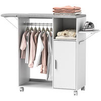 BÜGELBRETTSCHRANK Weiß 1 Stück - Weiß, Holzwerkstoff (42.5/99/127cm) - GiPP