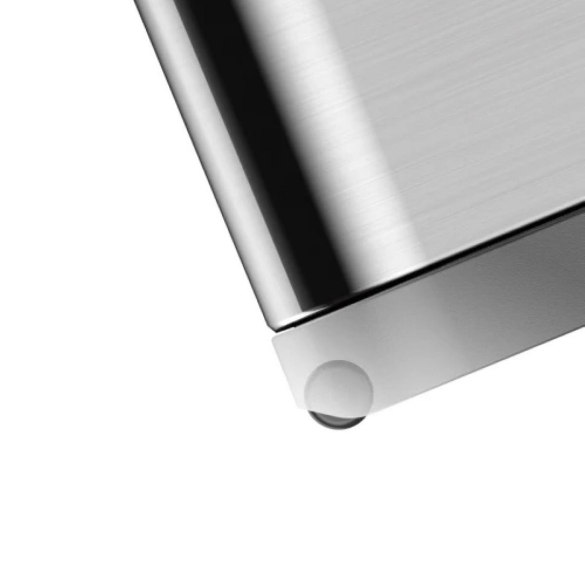 MÜLLEIMER Aus Gebürstetem Edelstahl 40 Liter 2 KunststoffInneneimern Silber - Silberfarben, Metall (27.5/66/53.2cm) - PROREGAL