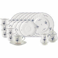KAFFEESERVICE Vieux Luxembourg weiß-blau 20er Set - Blau/Weiß, Keramik (2/2/2cm) - Villeroy & Boch