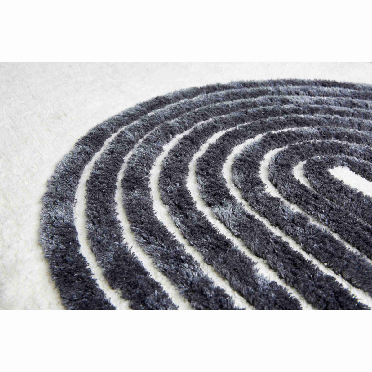BADTEPPICH Weiß, Schwarz 67/110 cm  - Schwarz/Weiß, Basics, Textil (67/110cm) - Schöner Wohnen