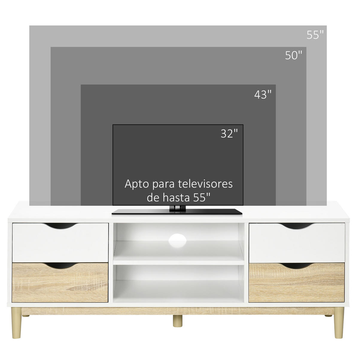 TV-MÖBEL Multicolor 1 Stück - Multicolor, Holzwerkstoff (120/44.5/40cm) - GiPP