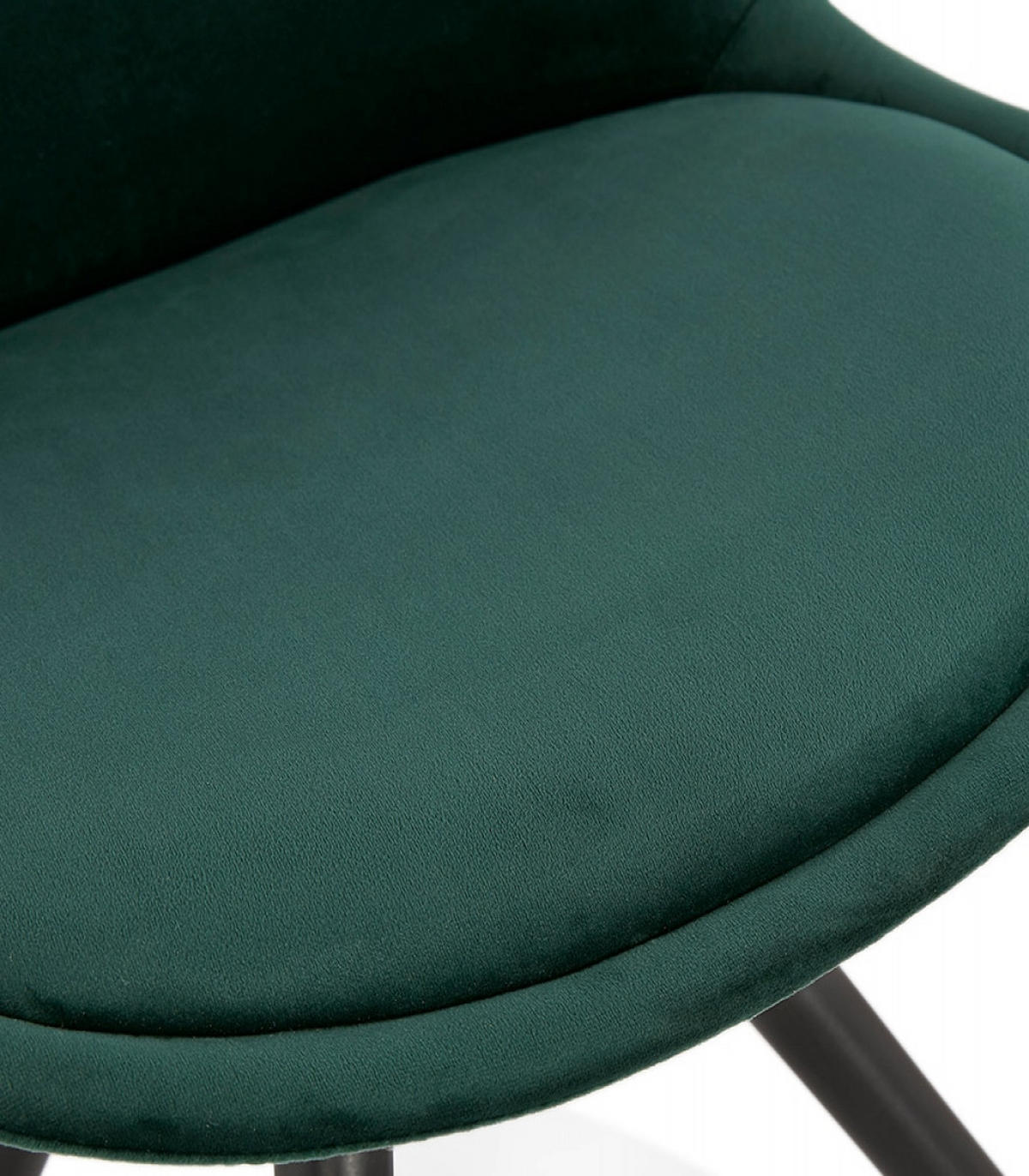 STUHL Stoffbezug Holzgestell mit Goldakzenten, Grün 48x56x83 cm - Schwarz/Grün, Holz/Buchenholz (48/83/56cm) - KADIMA DESIGN
