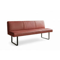 ESSZIMMERBANK ELEEN Rot Leder - Rot, Leder (243/85/69cm) - KAWOLA