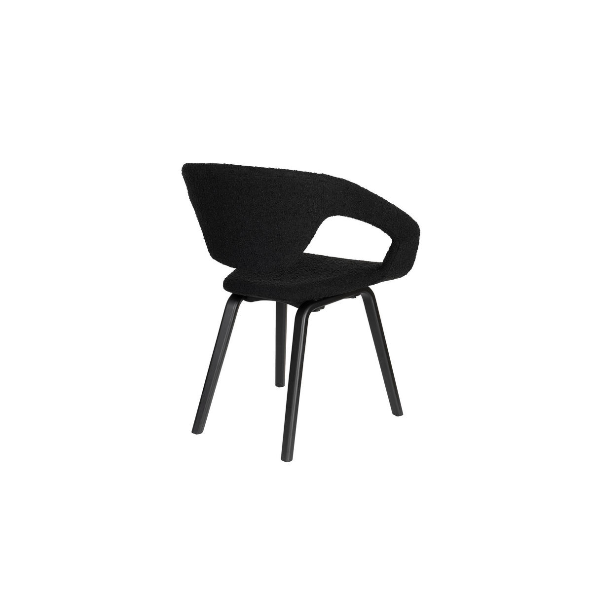 ESSZIMMERSTUHL Flexback Schwarz - 2 er Set - Schwarz, Holz (64/79/57cm) - Zuiver