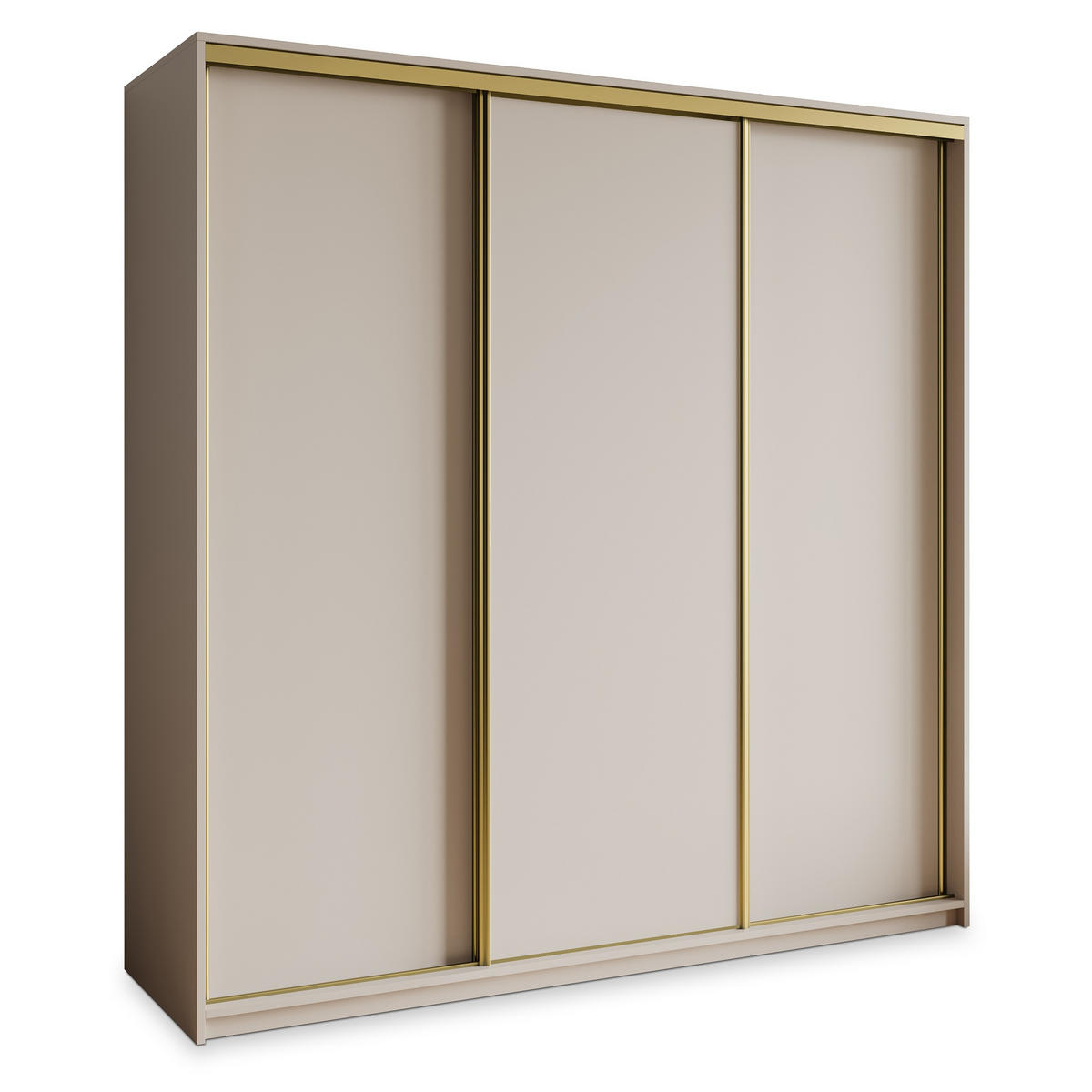 SCHWEBETÜRENSCHRANK NISSE 200/205/60 cm 3-türig Kaschmir - Kaschmir, Holzwerkstoff (200/205/60cm) - MASSENO
