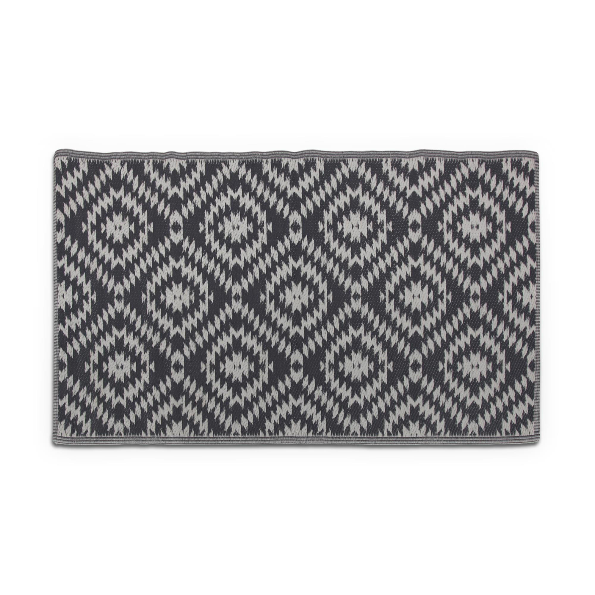 OUTDOORTEPPICH recycelt 90x150 cm Karo - Grau, Kunststoff (90/150cm) - Bestlivings