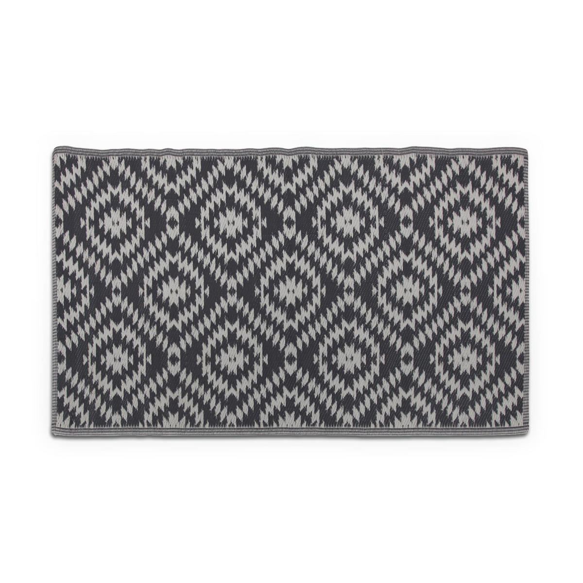 OUTDOORTEPPICH recycelt 160x230 cm Karo - Grau, Kunststoff (160/230cm) - Bestlivings