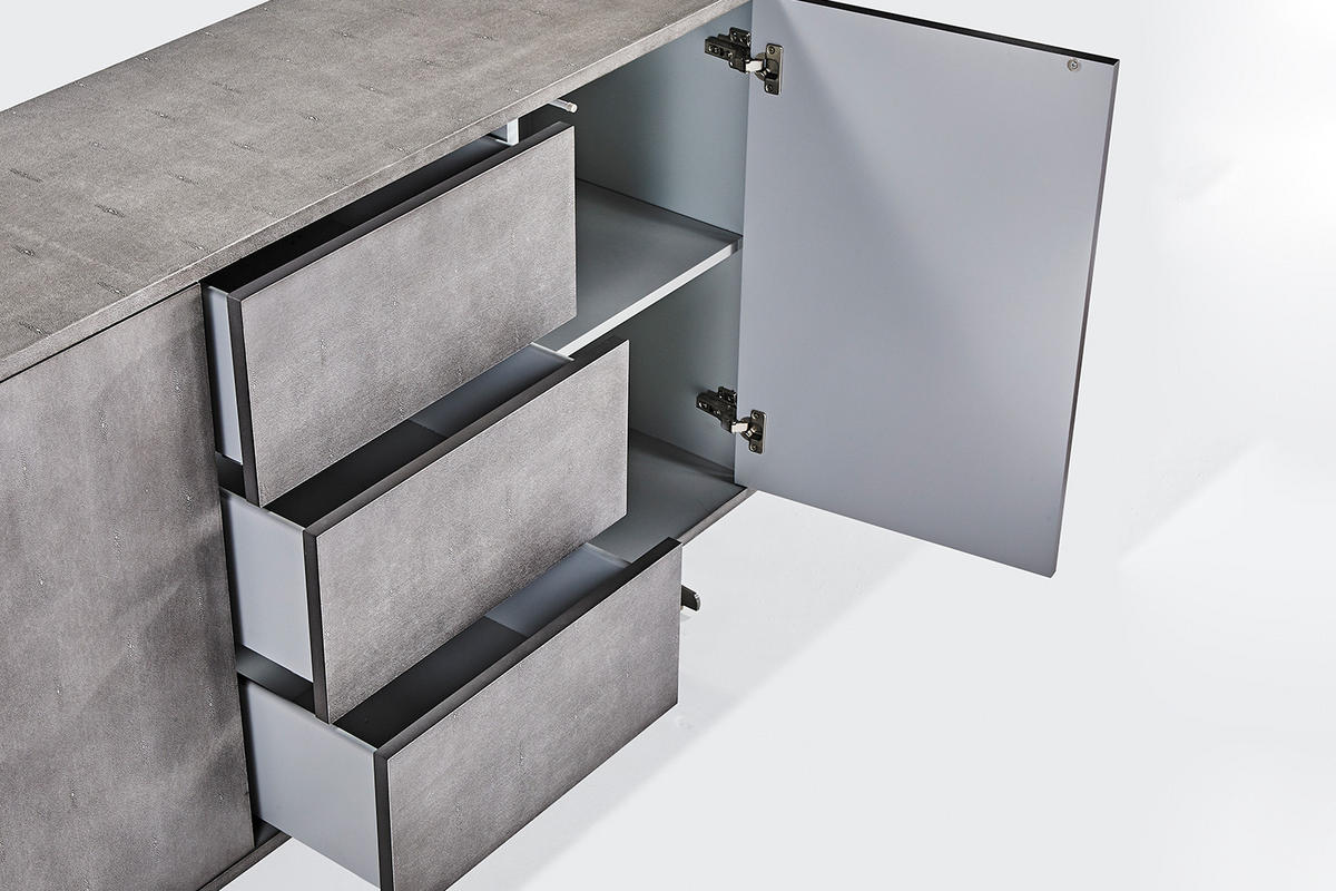 SIDEBOARD GALA Grau Holz - Grau, Holz/Holzwerkstoff (140/85/40cm) - KAWOLA