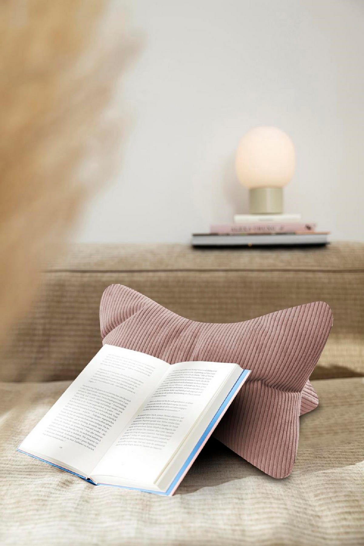 KISSEN Leseknochen Inga rose - Altrosa, Textil (22/42cm) - Magma Heimtexx