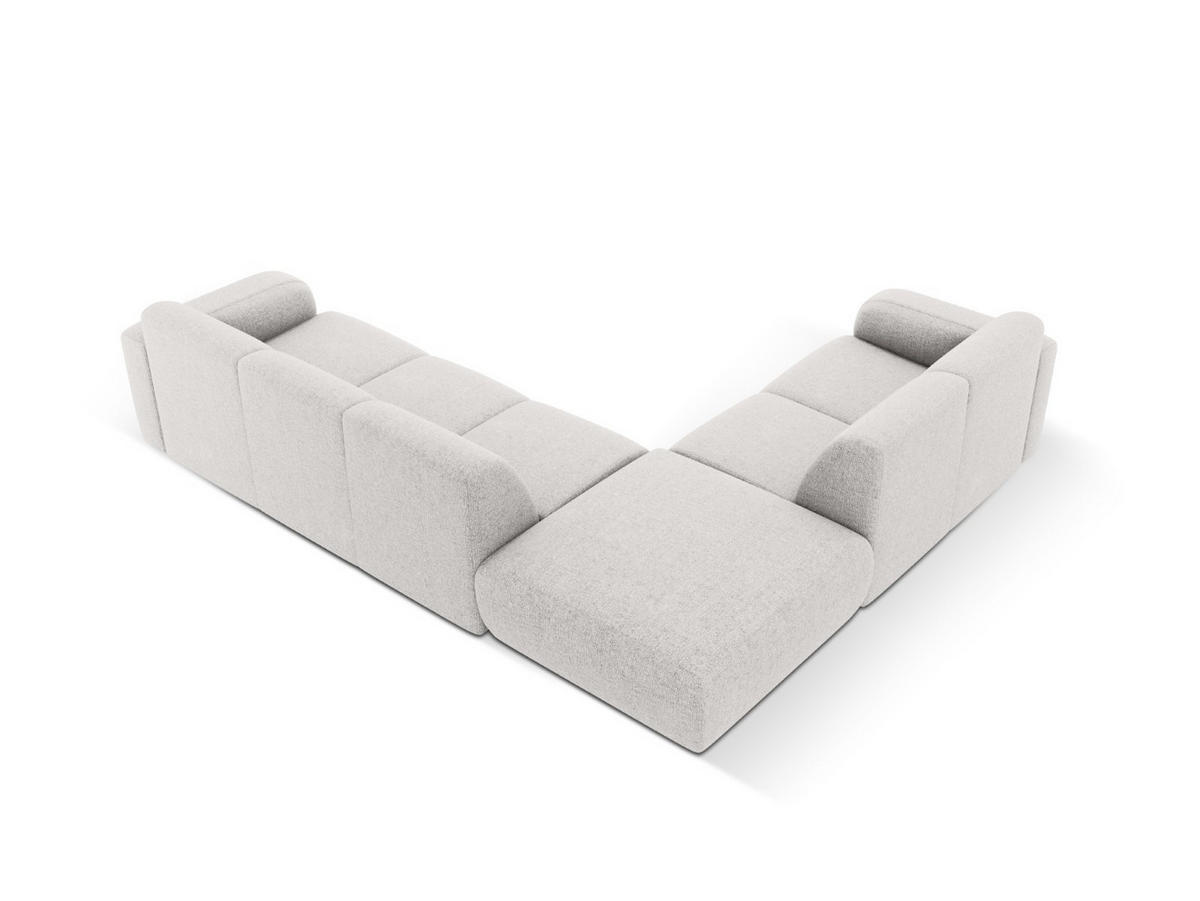 ECKSOFA links Molino aus Chenille-Stoff hellgrau 6 Sitzplätze - Hellgrau, Textil (250/315cm) - Micadoni