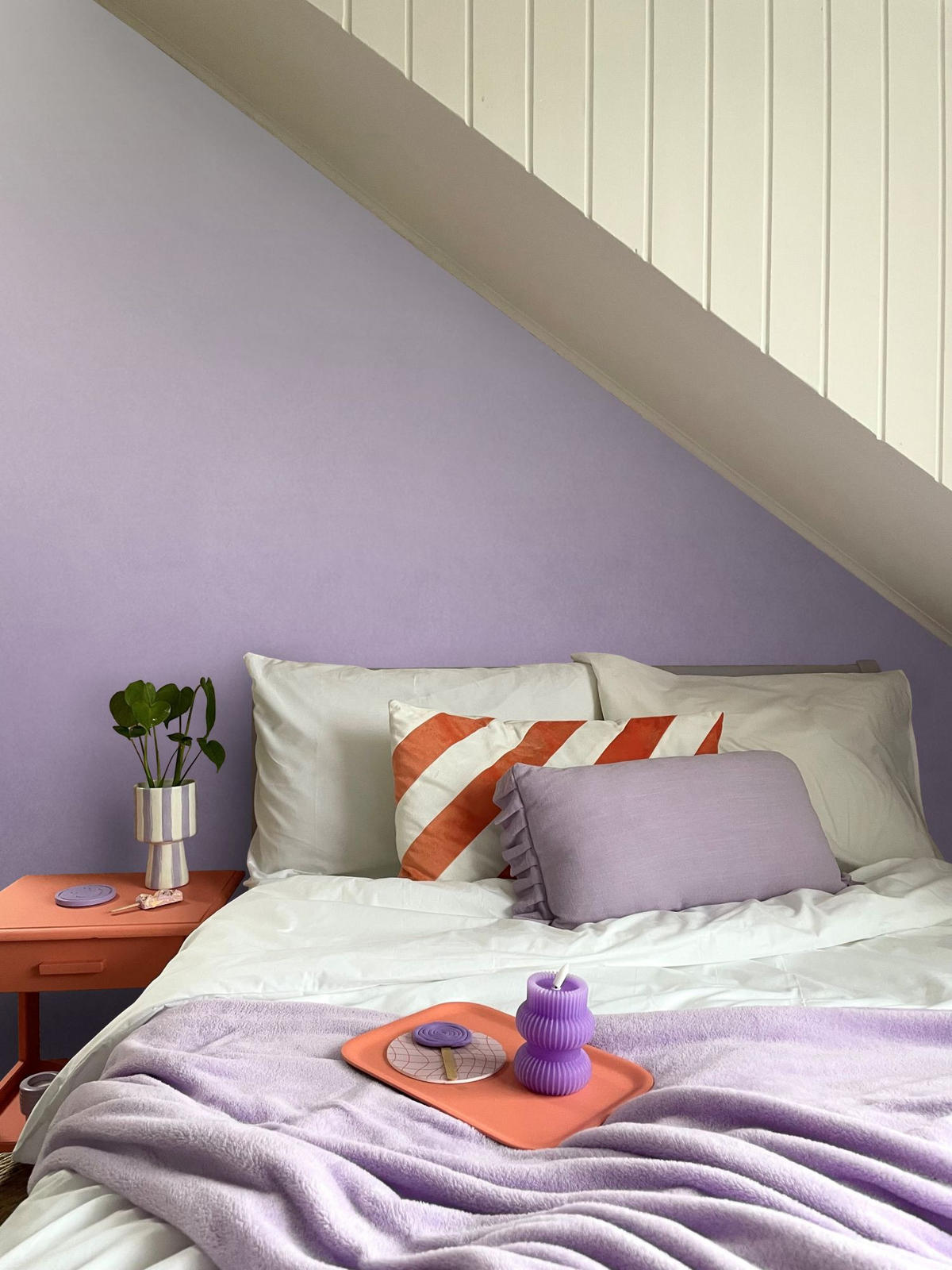 FOTOTAPETE Dip-Dye Muster 200 x 279 cm - Lila, Papier (200/279cm) - ESTAhome