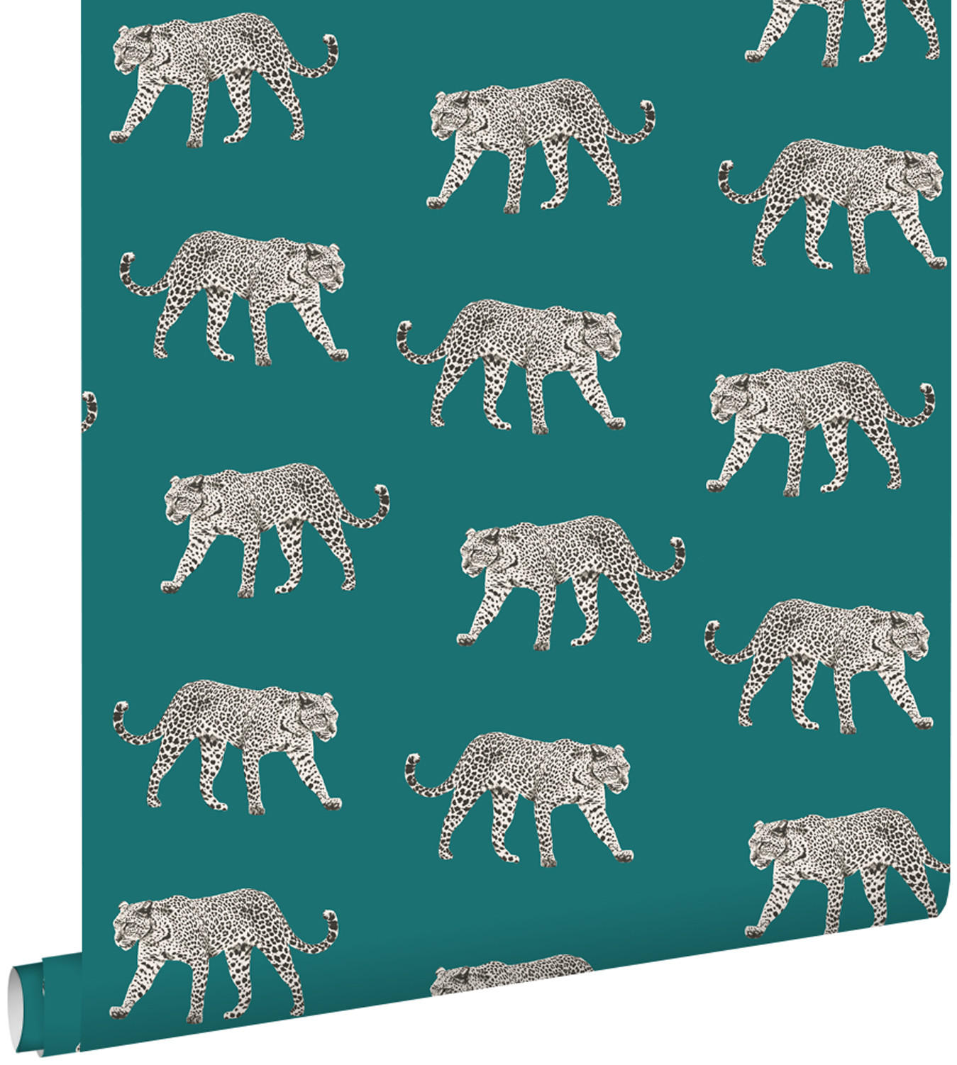 TAPETE Panter 53 cm x 10.05 m - Grün, Papier (53/1000cm) - ESTAhome
