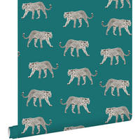 TAPETE Panter 53 cm x 10.05 m - Grün, Papier (53/1000cm) - ESTAhome