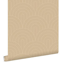 TAPETE Art Decó Muster 50 x 900 cm - Beige, Papier (50/900cm) - ESTAhome