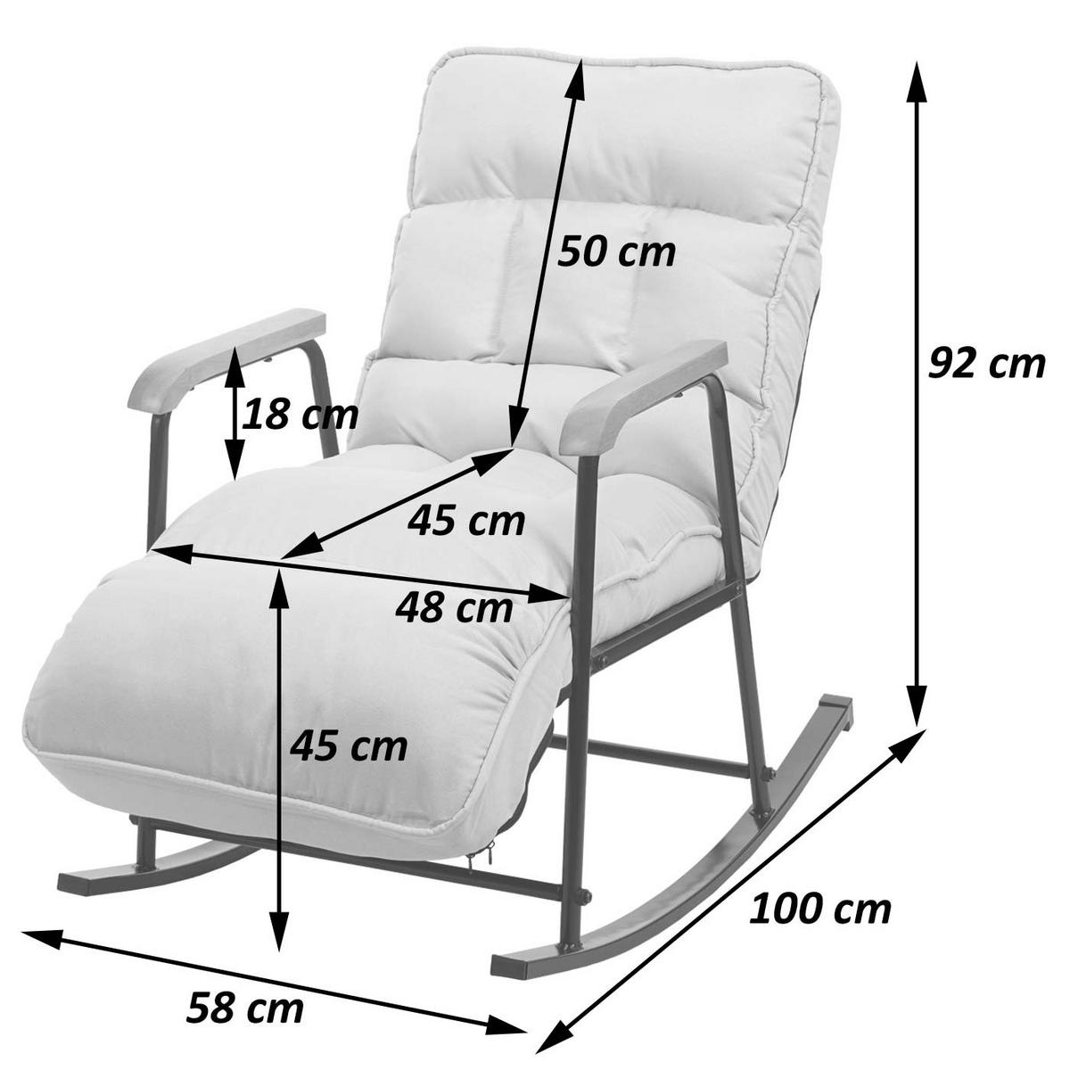 SCHAUKELSTUHL Dunkelbraun - Dunkelbraun, Textil (58/92/135cm) - MCW