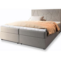 POSTEL BOXSPRING MADO 160x200 cm, s matrací a úložným prostorem, béžová - béžová, kompozitní dřevo/textil (160/200cm) - MASSENO