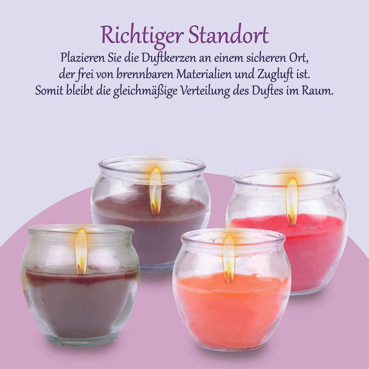 DUFTKERZEN "Selection" - 4 Kerzen im Mix Winter Spice - Multicolor/Orange, Naturmaterialien (5.8/6cm)