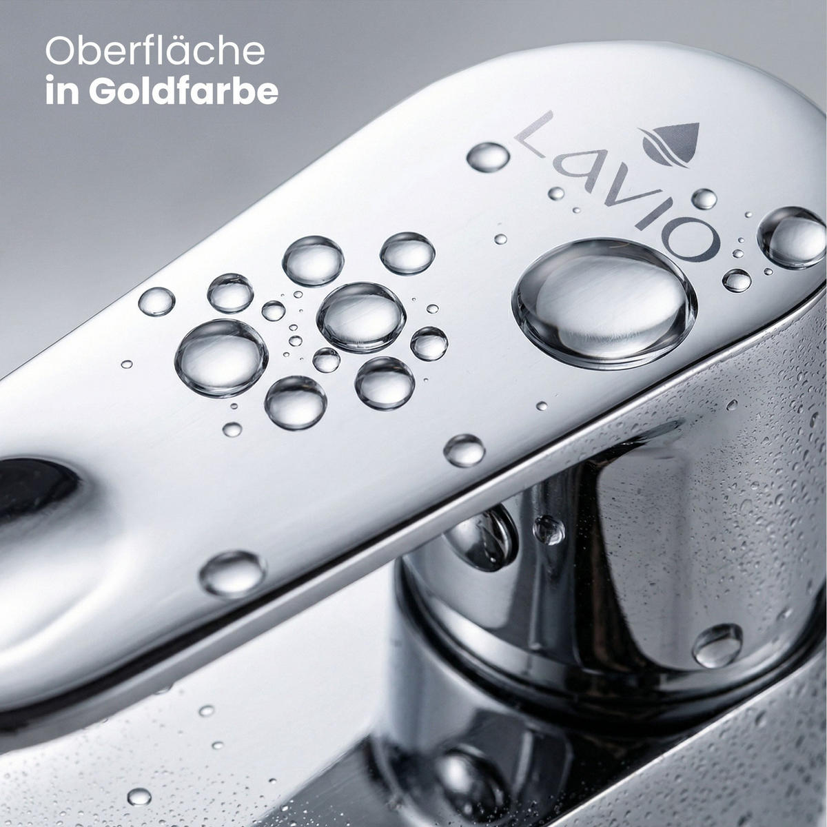 WASCHTISCHARMATUR Solari - Chrom Silber - Silberfarben, Keramik/Metall (4.5/14.3/10cm) - Akord