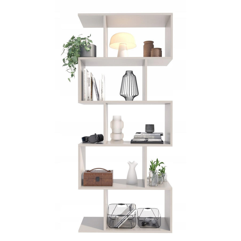 Thumbnail - Matkam Möbel Bücheregal, Kaschmir, Holzwerkstoff, 76.4x176x28 cm, Wohnzimmer, ,