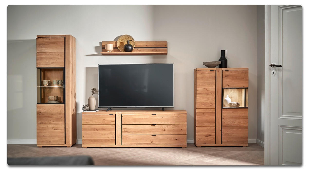 sideboard aus eiche mit fernseher