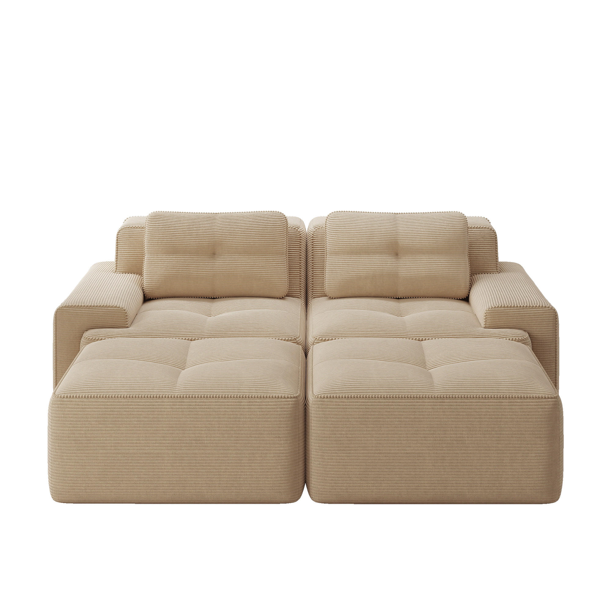 SOFA PANG-M4K9B2 Beige - Beige, Textil (177/69/204cm) - PANGIVO