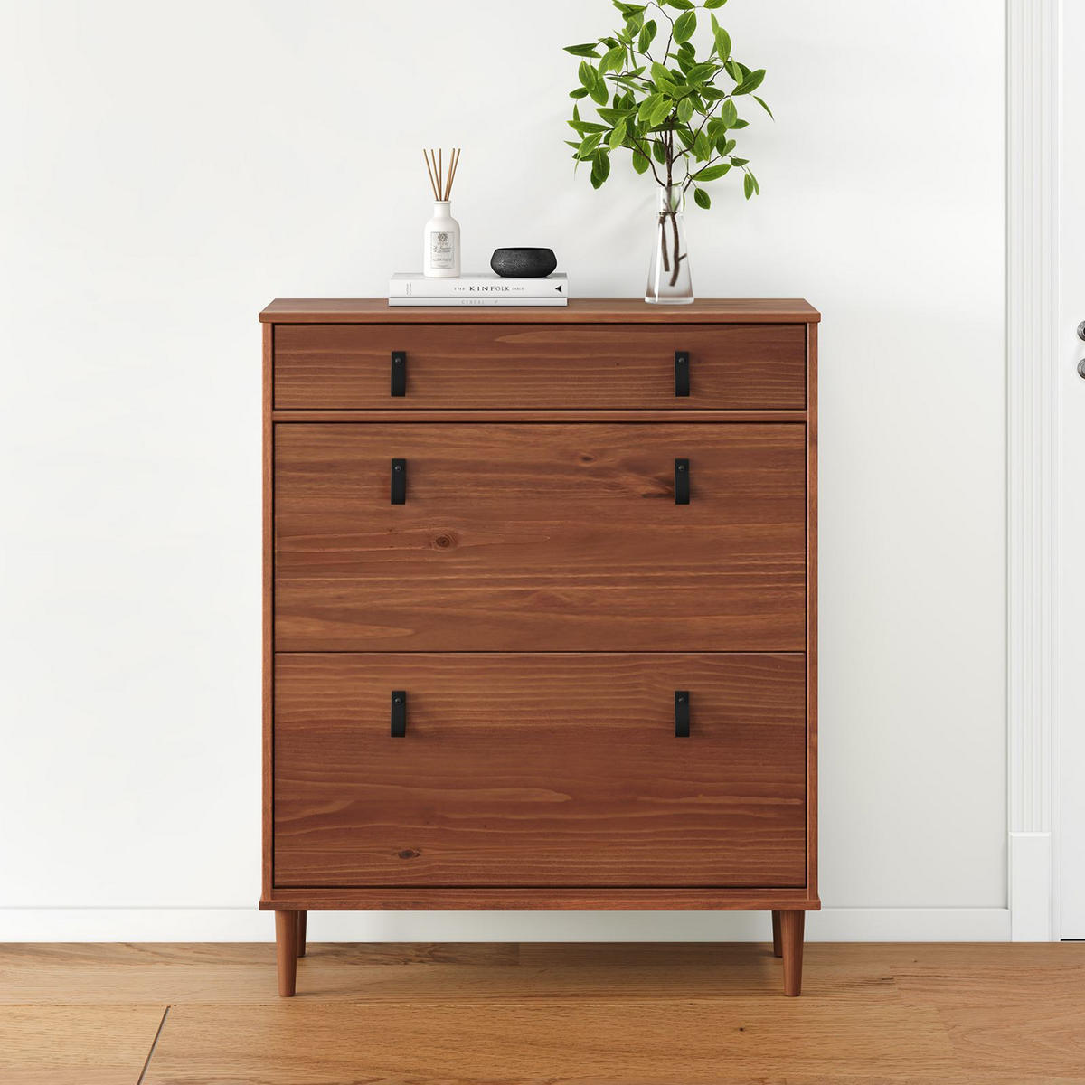 SCHUHKIPPER MIKKA Kastanie - Kastanienfarben, Holz (86/105/30cm) - IDIMEX