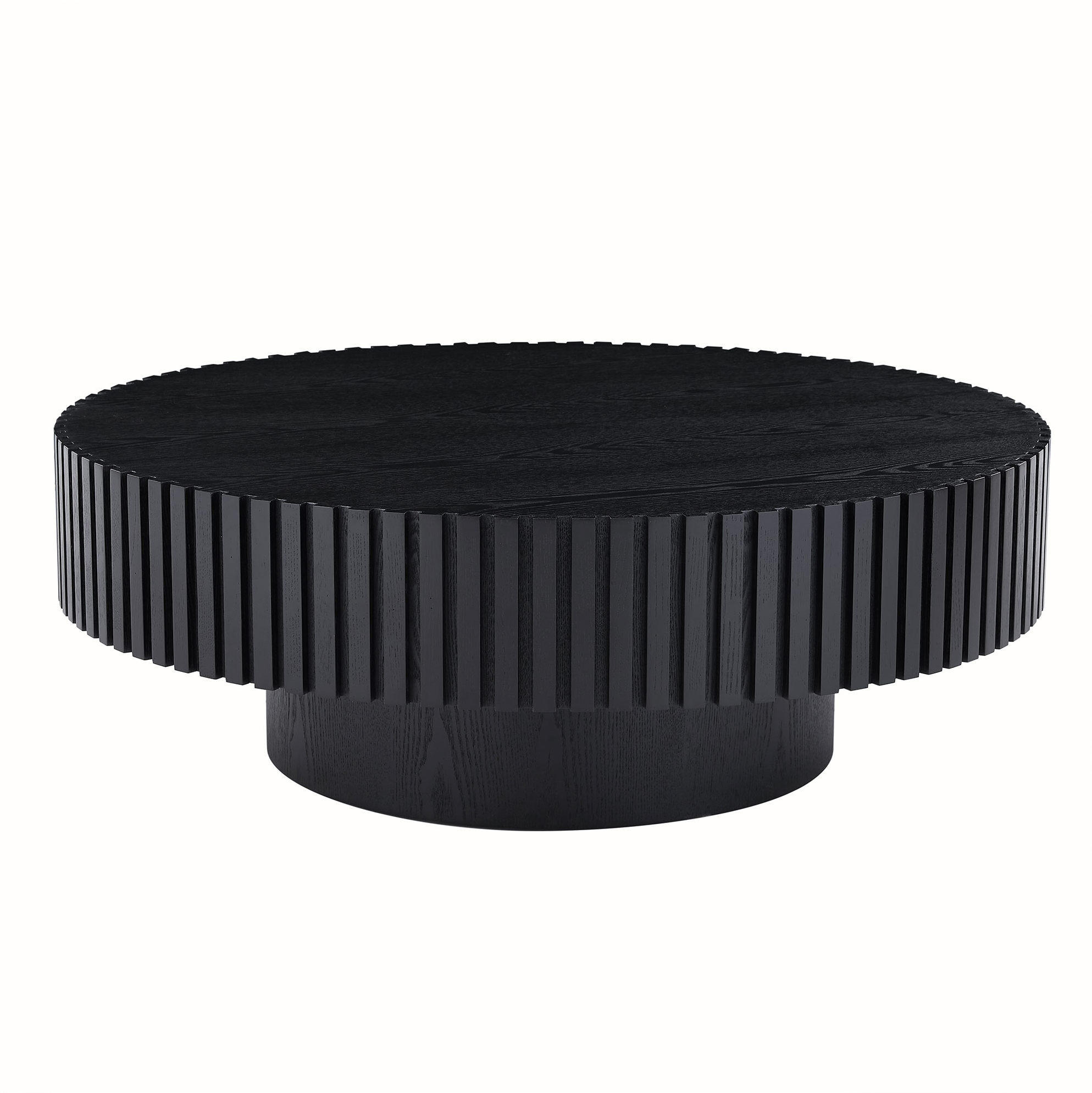 COUCHTISCH 80/80/35 cm schwarz aus MDF mit umlaufender Rille - Schwarz, Holzwerkstoff (80/80/35cm) - OKWISH