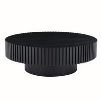 COUCHTISCH 80/80/35 cm schwarz aus MDF mit umlaufender Rille - Schwarz, Holzwerkstoff (80/80/35cm) - OKWISH
