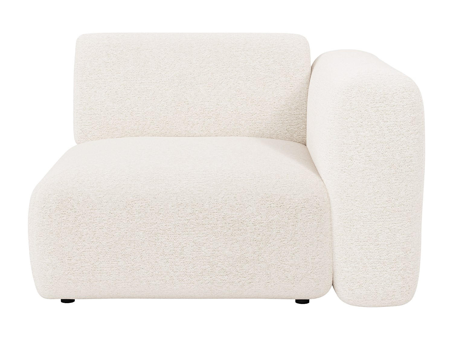 SESSEL mit gerader Rückenlehne - 1 Person - stoff - weiß Pogni - Weiß, Textil (103/73/97cm) - Vente-Unique
