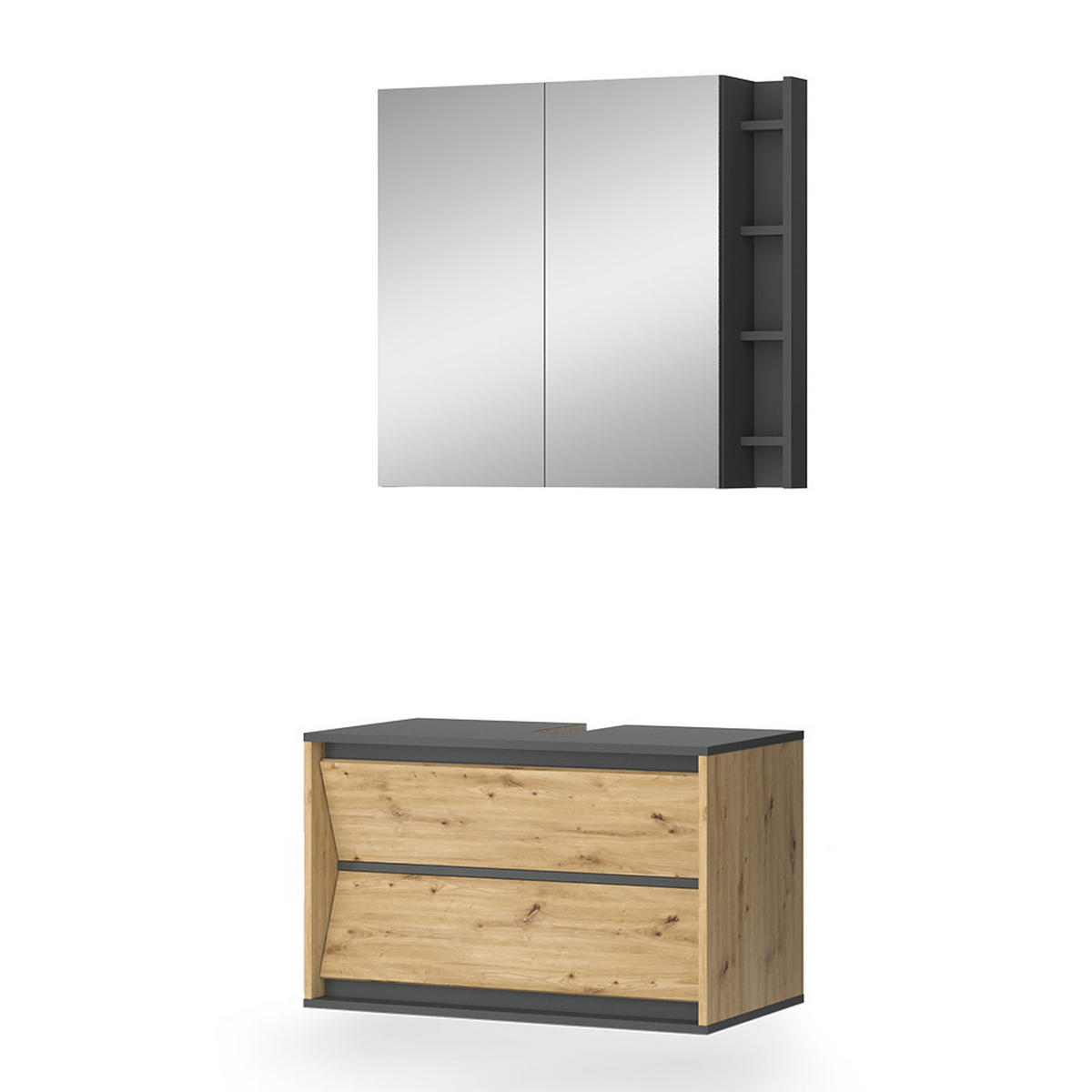 KOUPELNOVÝ NÁBYTEK Edelin Artisan - antracitová, kompozitní dřevo (80/50/45cm) - Vicco