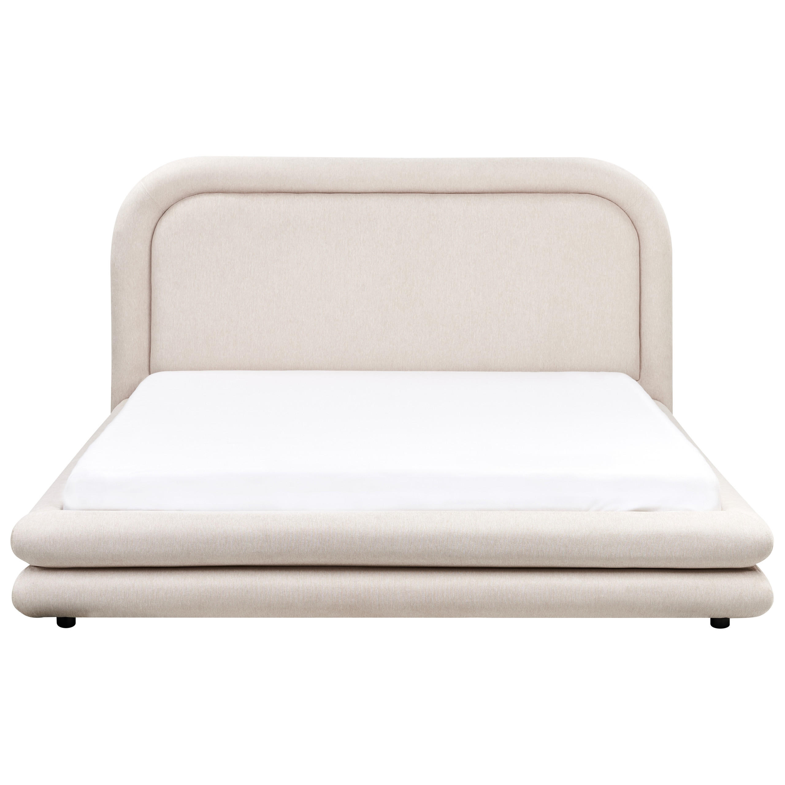 POLSTERBETT mit Lattenrost 160x200 cm Beige Lavardens - Beige, Textil (160/200cm) - Beliani