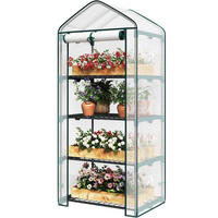 GEWÄCHSHAUS, Winterfest stabil platzsparend, 69 x 158 x 49 cm - Weiß, Textil/Metall (70/158/50cm) - Woltu