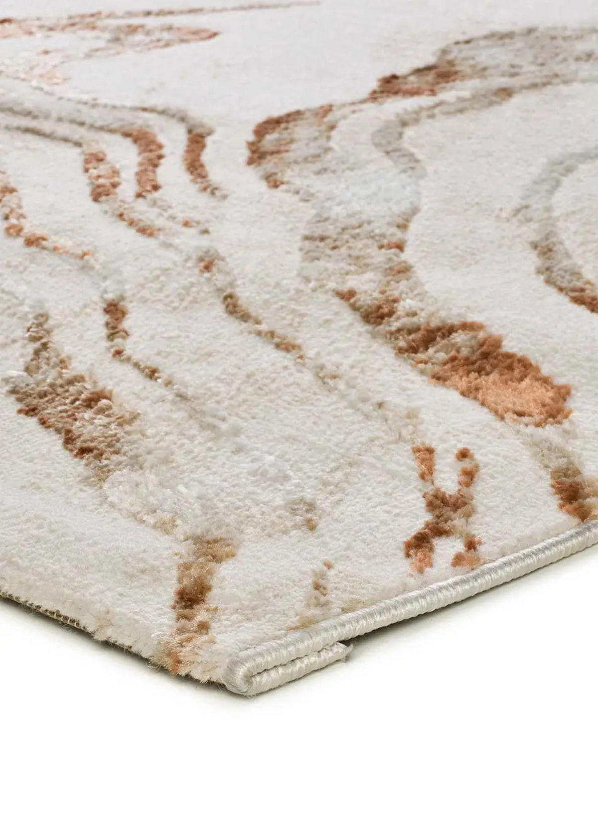KURZFLORTEPPICH Beige / Kupfer Keops 192/290 cm - Rostfarben/Beige, Naturmaterialien/Textil (192/290cm) - Atticgo