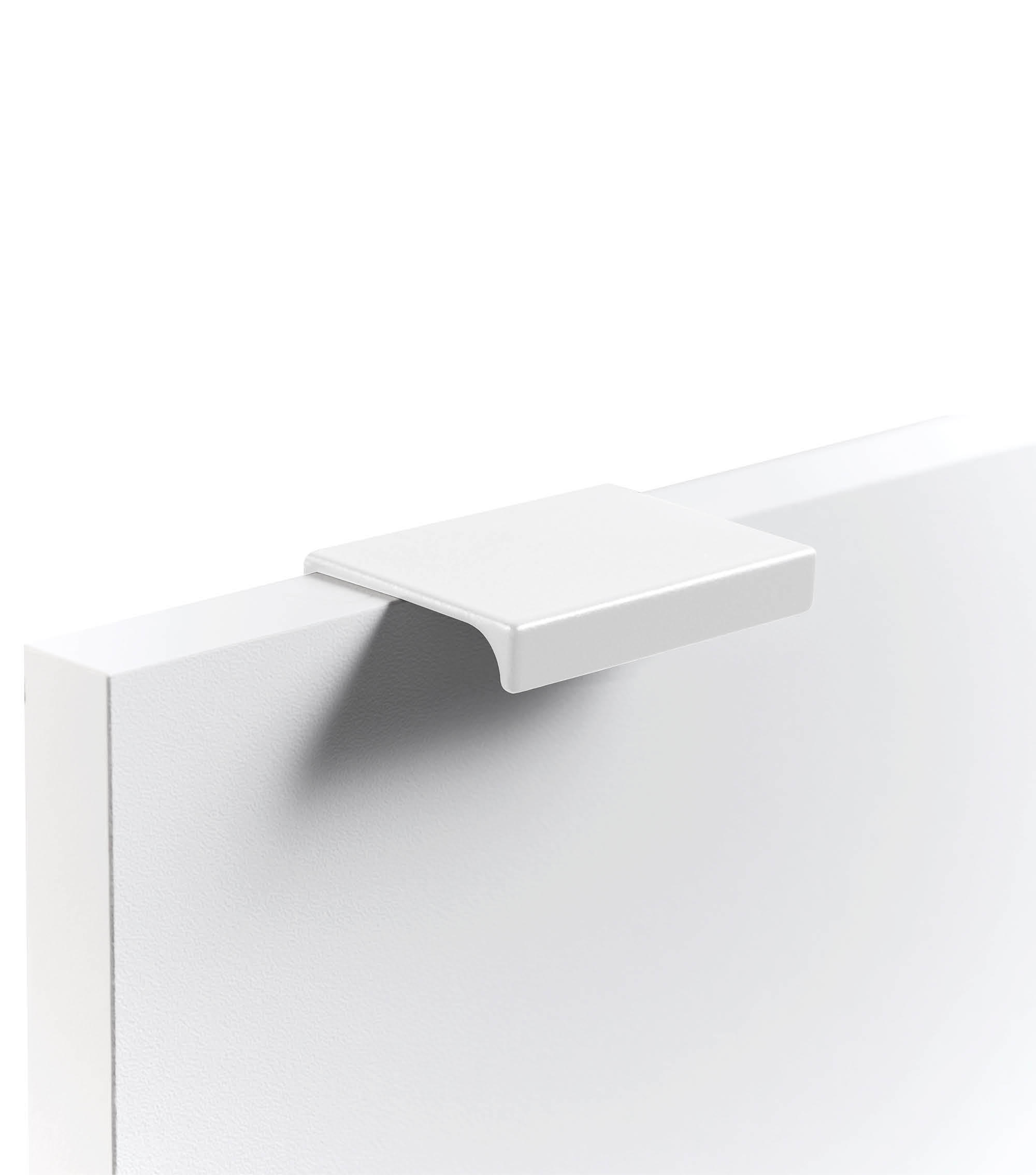 MÖBELGRIFF Der Handliche - Weiß, Metall (1.5/3.5/5cm) - Mokebo