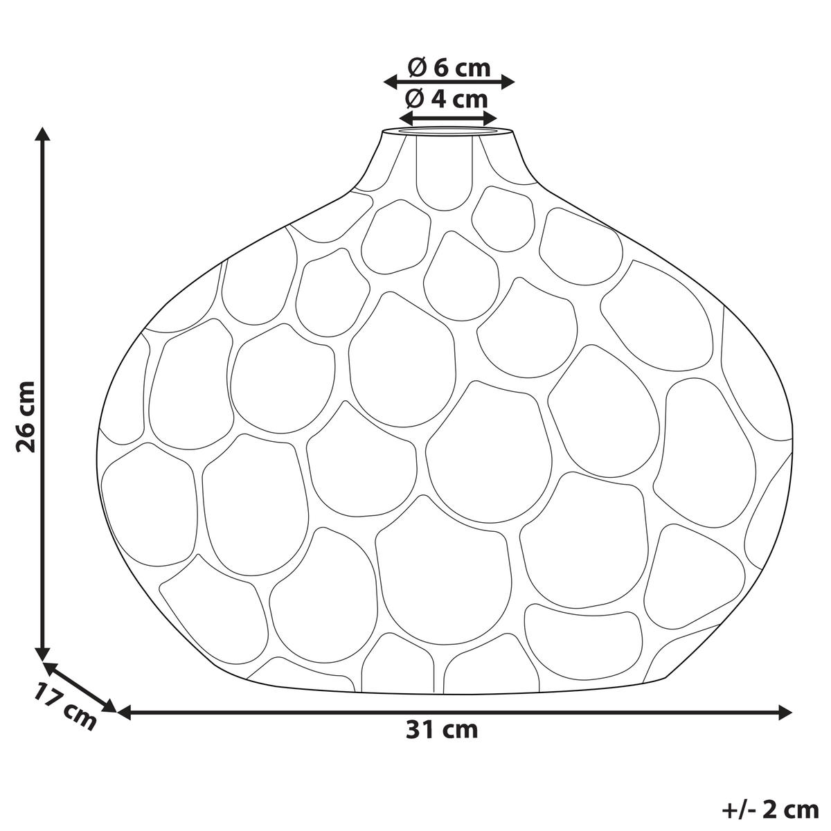BLUMENVASE Aluminium silber Timgad - Silberfarben, Metall (26cm) - Beliani