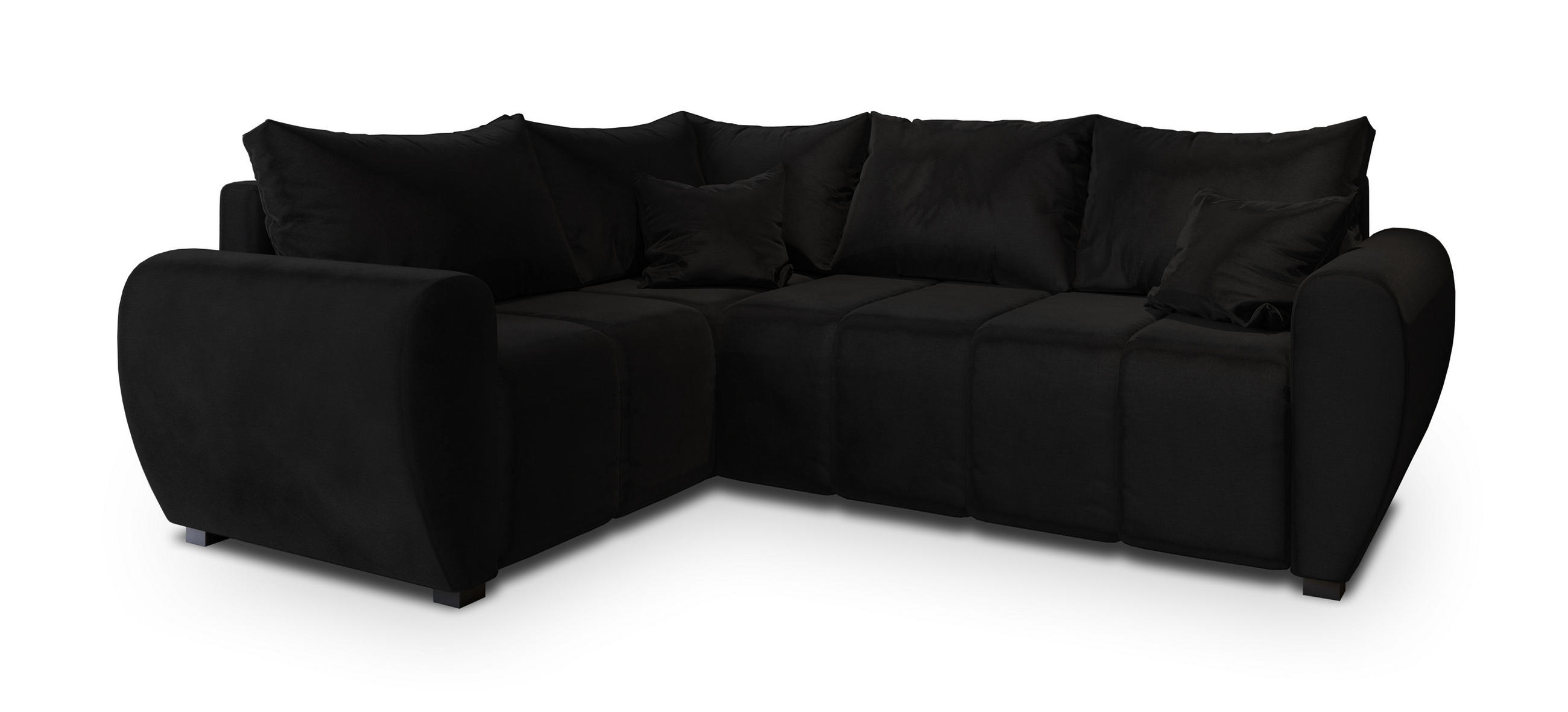 ROHOVÁ SEDAČKA MADISON černá - černá, dřevo/textil (235/175cm) - MASSENO